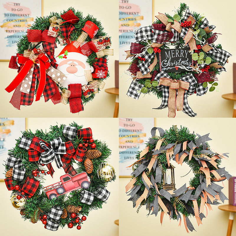 Christmas Tengtian Venue Layout Props Wreath Decorations Door Hanging Garland