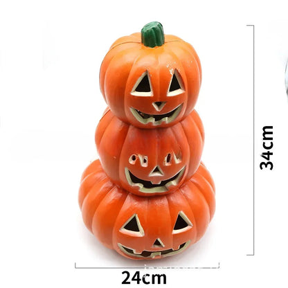 Lampe LED en forme de citrouille, lanterne décorative, visage fantôme, lumière citrouille, thème d'Halloween, fête, maison, intérieur, extérieur, cour, jardin, décoration 