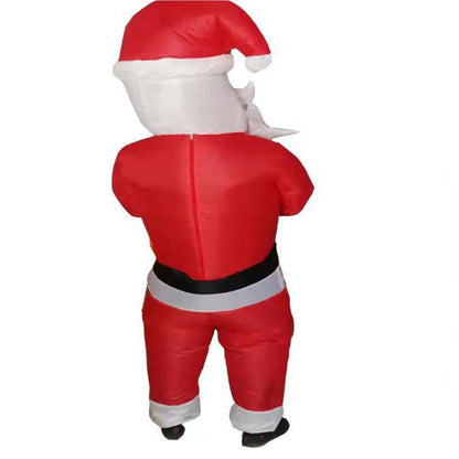 Disfraz inflable de Papá Noel con gente en brazos, disfraz de cosplay de anime navideño para fiesta navideña de adultos, prenda inflada