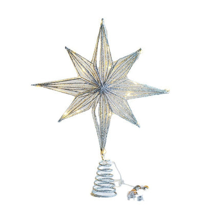 Christmas Tree Decoration Top Star Iron Luminous Tree