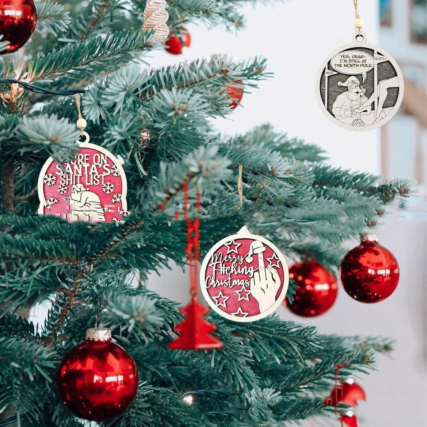 Décorations de Noël humoristiques à suspendre