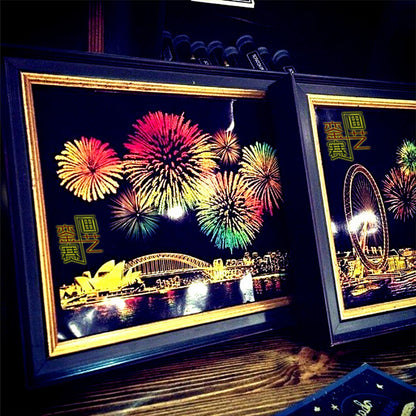 Scratch Painting - Fireworks