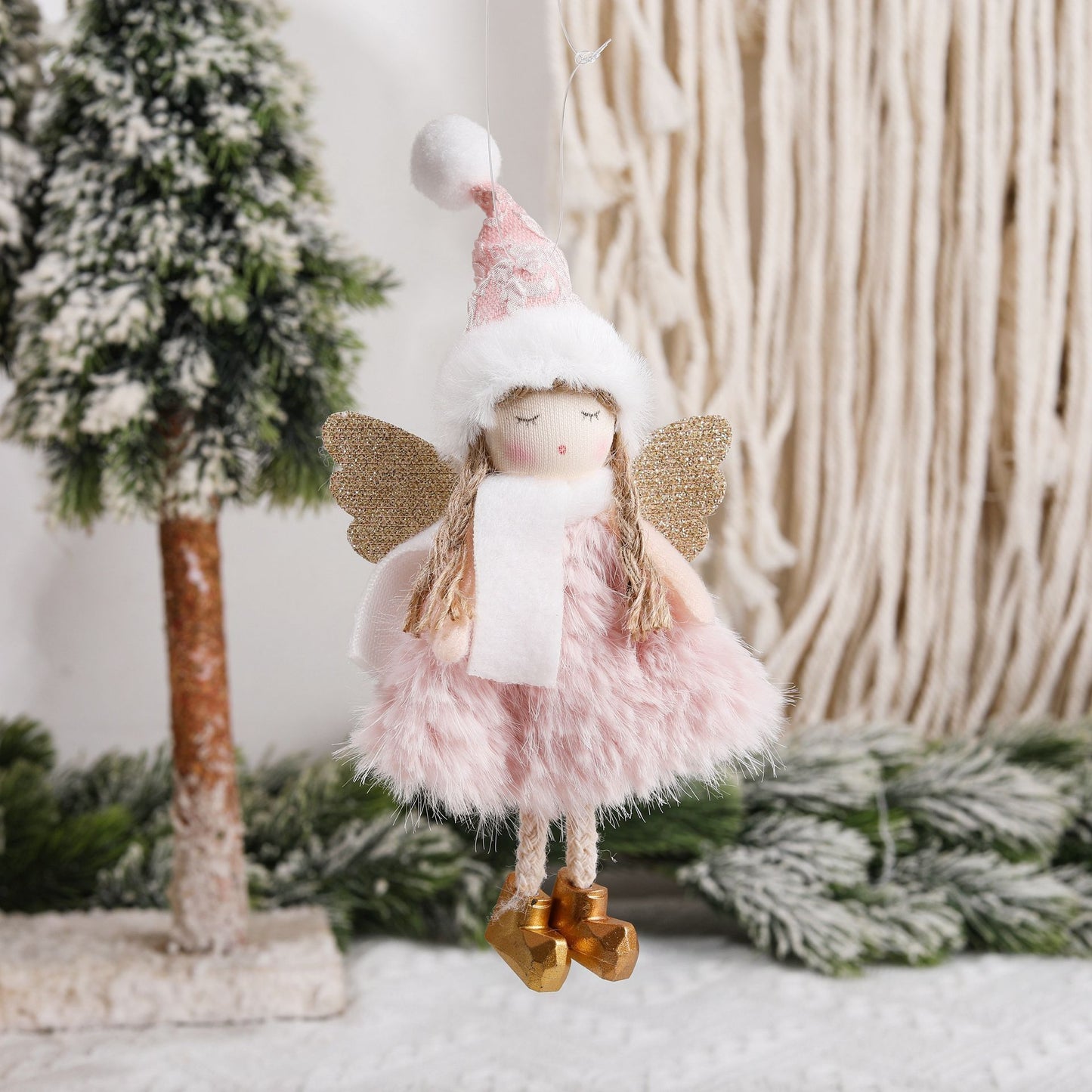 New Christmas Tree Creative Jacquard Hat Angel Christmas Tree Decoration Pendant