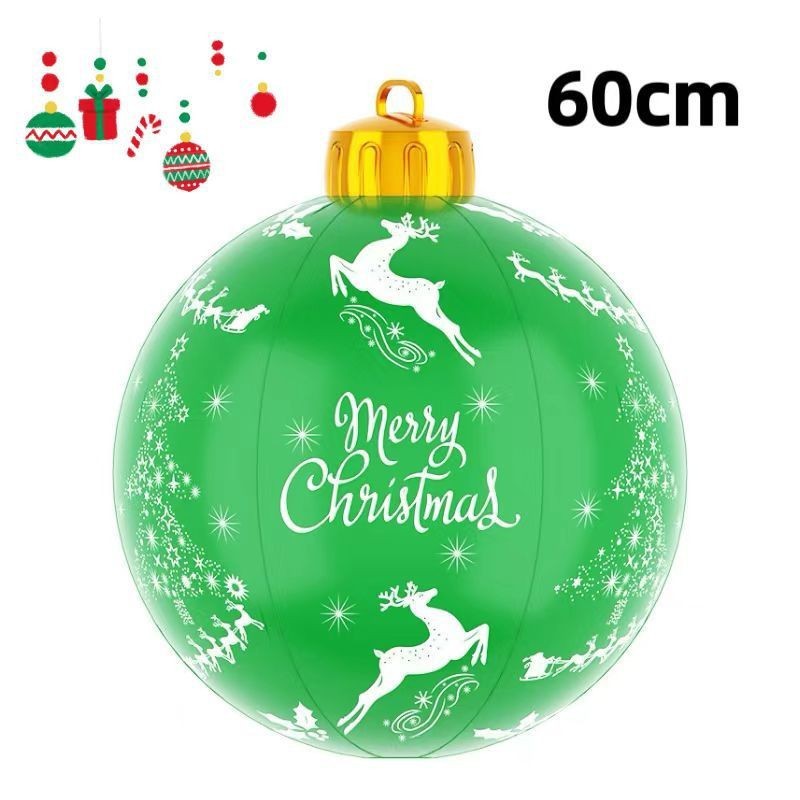 PVC Inflatable 60cm Christmas Ball Ornament Ball Venue Layout Party Atmosphere Ball Courtyard Layout