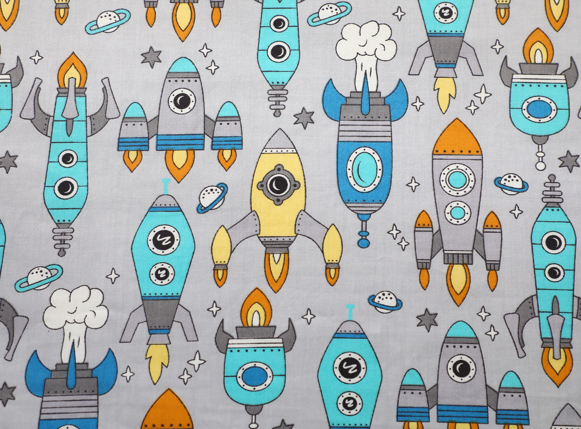 Cotton Twill Printed Cartoon Motorcycle Bed Fabric