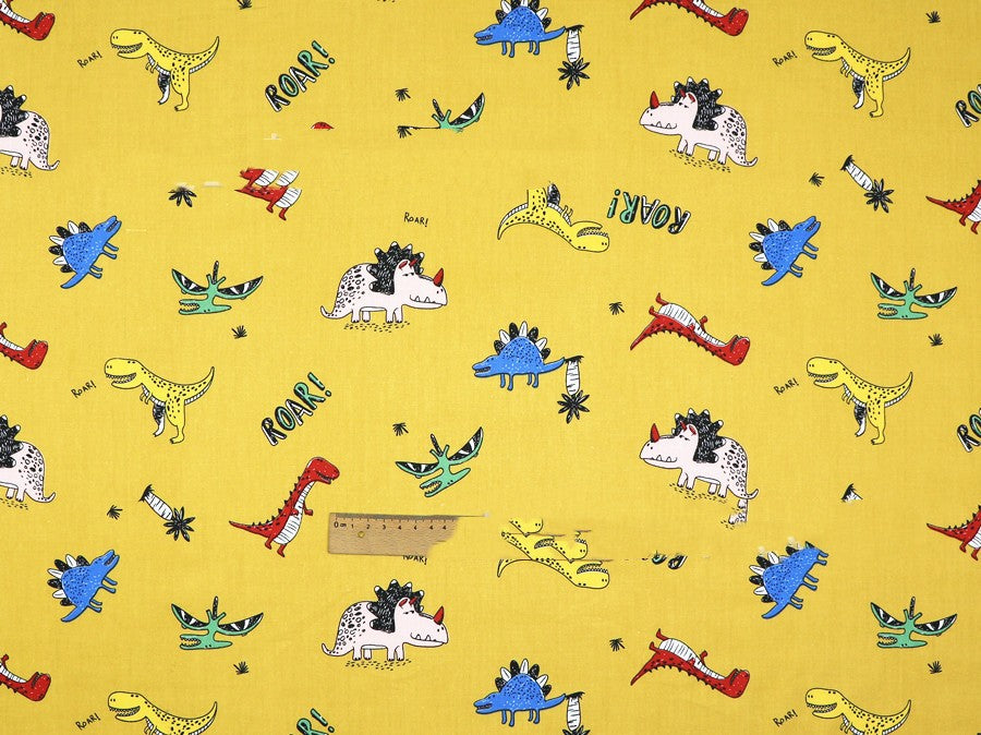 Dinosaur Pattern Cotton Twill Cotton Fabric Pillow Cover Sheet For Children