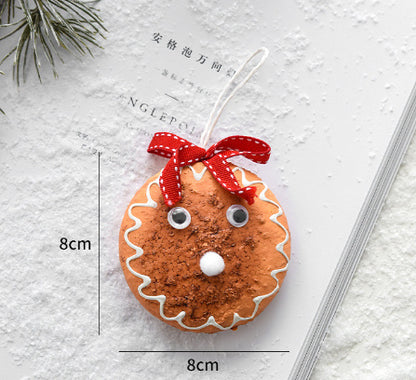 Pendentif boule de Noël en pain d'épice Ins Style pour sapin de Noël, ornements de célébrités Internet à faire soi-même