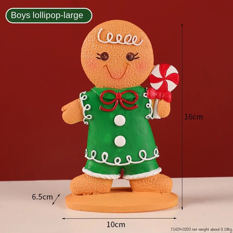 Nueva decoración navideña con forma de hombre de jengibre, diseño creativo de ambiente navideño con forma de hombre de jengibre, adornos pequeños decorativos 