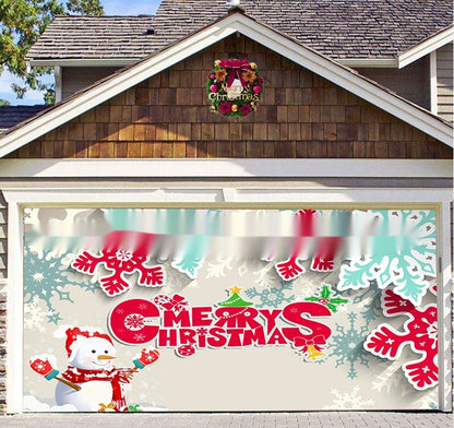 Christmas Background Fabric Garage Door Decoration Holiday Party Banner Amazon Tapestry