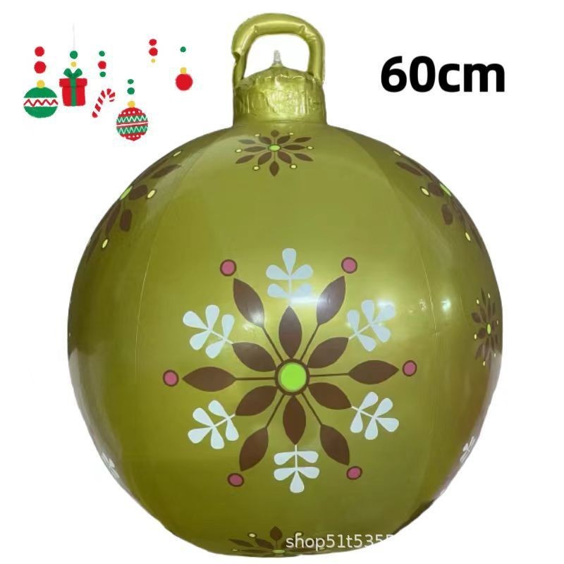 PVC Inflatable 60cm Christmas Ball Ornament Ball Venue Layout Party Atmosphere Ball Courtyard Layout