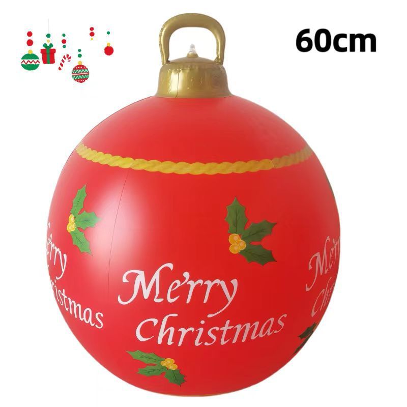 PVC Inflatable 60cm Christmas Ball Ornament Ball Venue Layout Party Atmosphere Ball Courtyard Layout