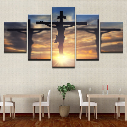 5 peintures abstraites de Jésus-Christ à la maison