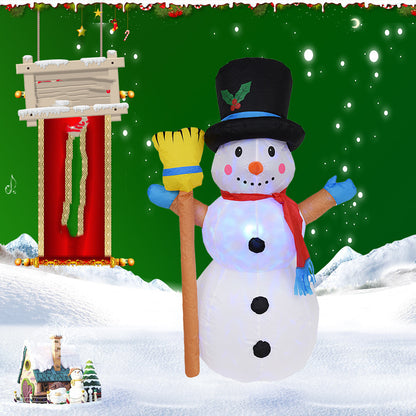 LED Light Inflatable Model Christmas Snowman Colorful Rotate Airblown Dolls Toys For Holiday Household Party Accessory