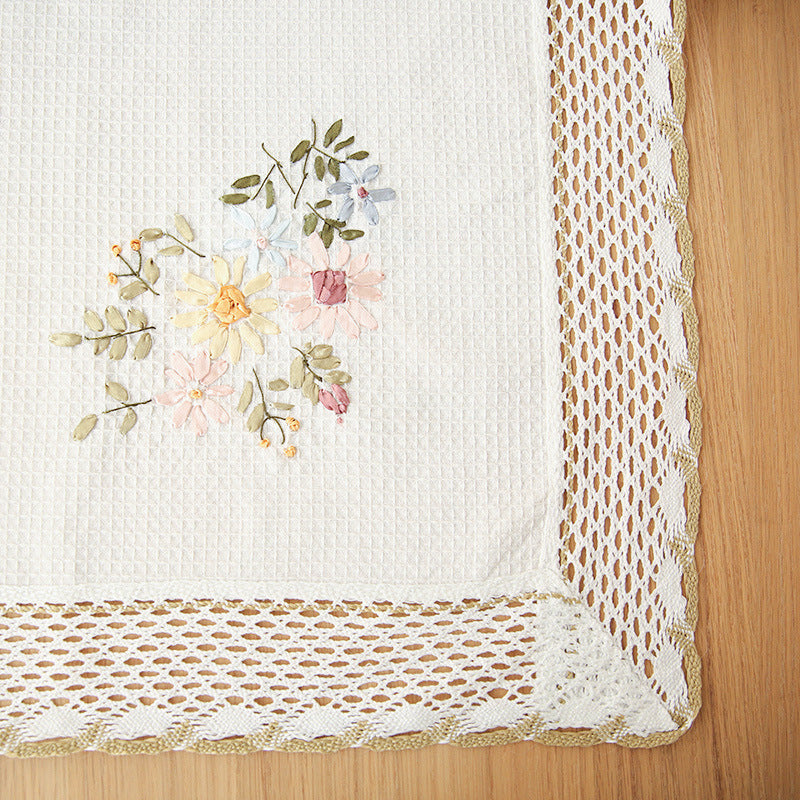 Fabric cotton floral tablecloth