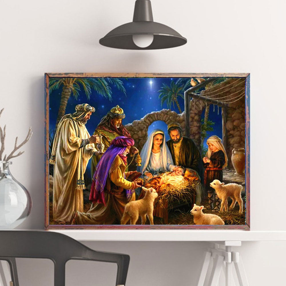 5D DIY Painting Kit Jesus Square Or Round Diamond Embroidery