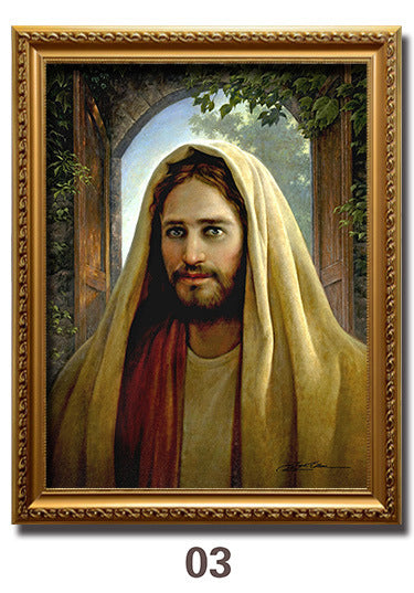 Portrait de Jésus Emmanuel Seigneur Peinture décorative chrétienne