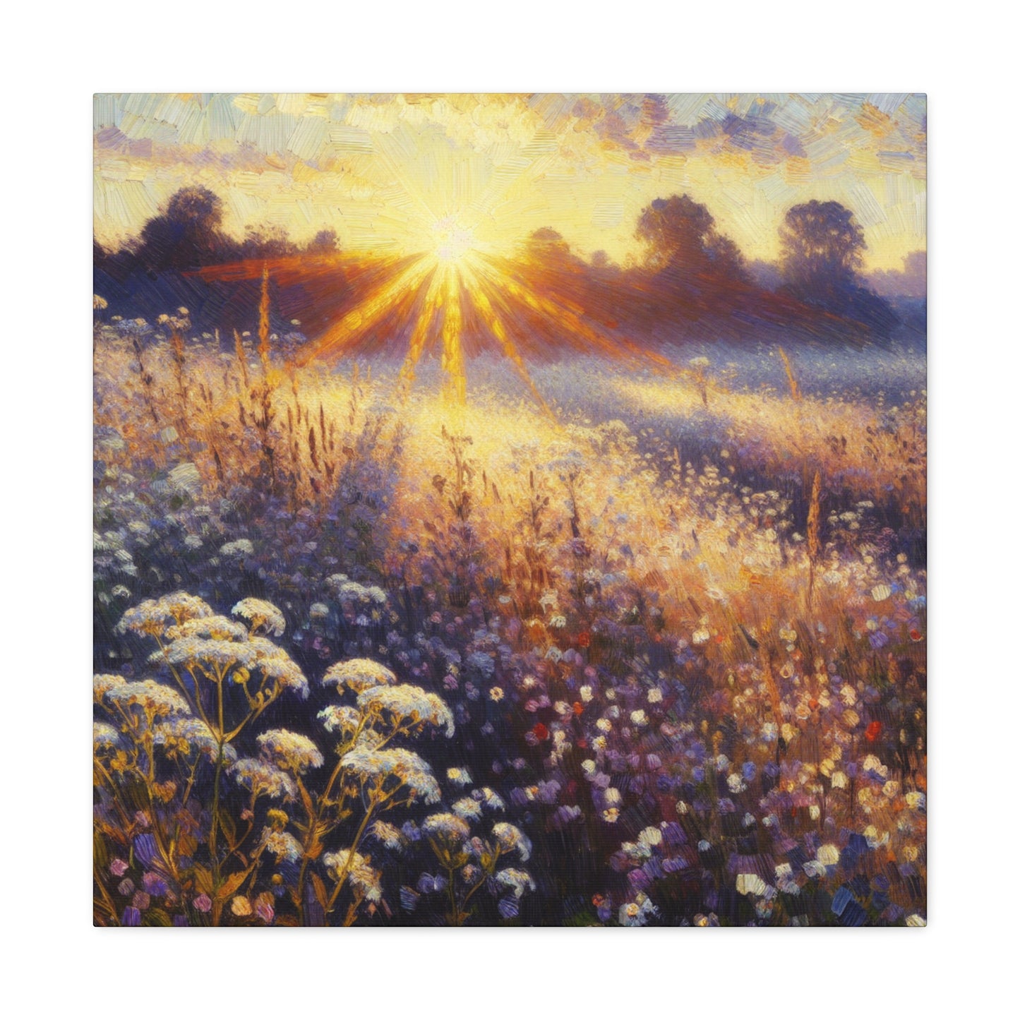 "Wildflower Sunrise" - The Alien Canva Impressionism Style