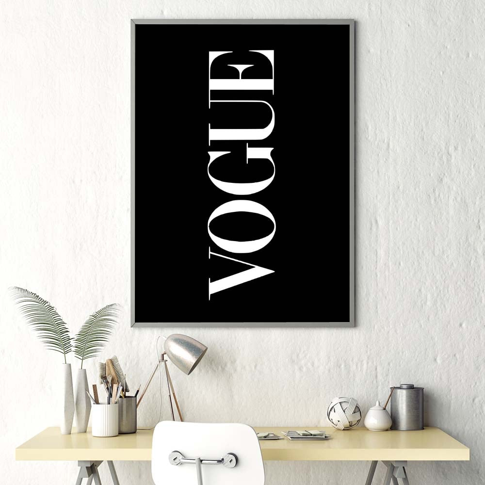 Póster decorativo minimalista en blanco y negro de moda para el hogar