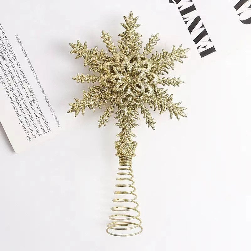 Iron Christmas Tree Top Five-pointed Star Luminous Decoration Christmas Decorations Small Ornaments