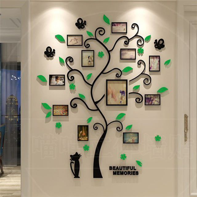 Sticker Mural Arbre Cadre photo de famille