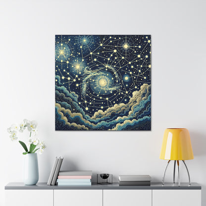 "Dotting the Heavens" - The Alien Canva Pointillism Style