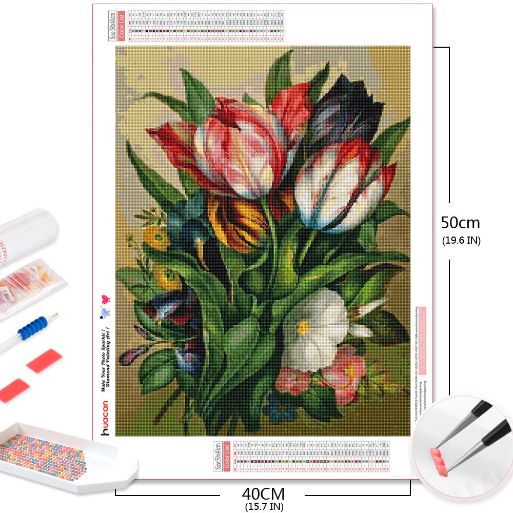 5D Diamond Painting Tulip Flower Mosaic Set