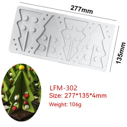 Moule de tampographie en silicone pour fondant de sapin de Noël