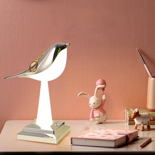 Bedroom Bedside Bird Square Night Light Charging Touch