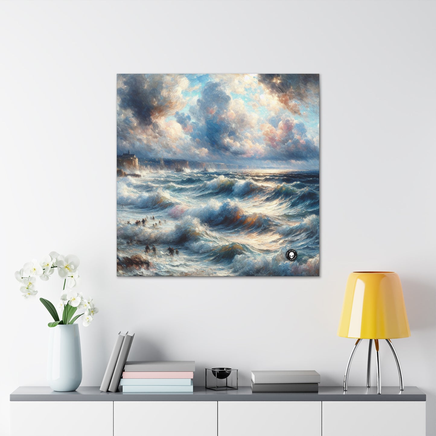 "Storm-Tossed Seas" - The Alien Canva Impressionism