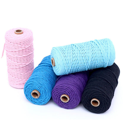 Hand woven colorful cotton rope