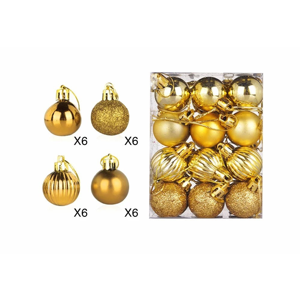 Boule de Noël 3 cm Galvanoplastie Boule brillante de forme spéciale en plastique