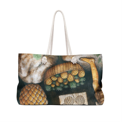 "Pineapple Harvest" - El bolso alienígena de fin de semana estilo pintura rupestre