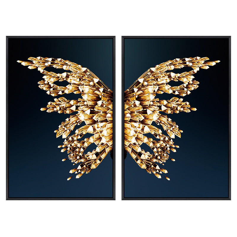 Golden butterfly wings decorative painting