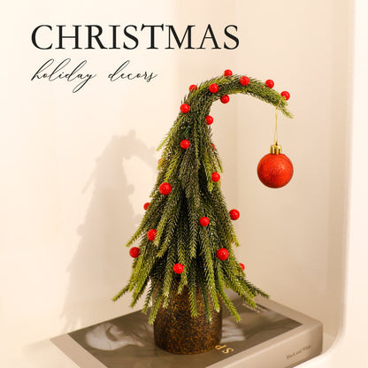 Adornos para árbol de Navidad con cuello torcido, decoración navideña casera