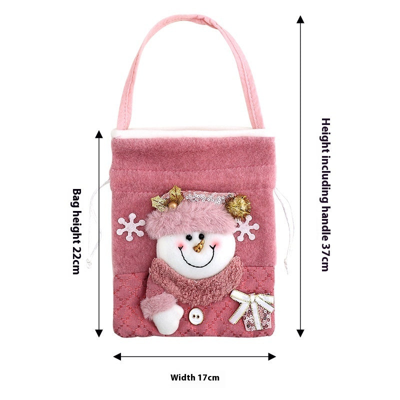 Sac à main de Noël pour enfants, sac cadeau de bonhomme de neige de dessin animé, scène d'arrangement de suspension