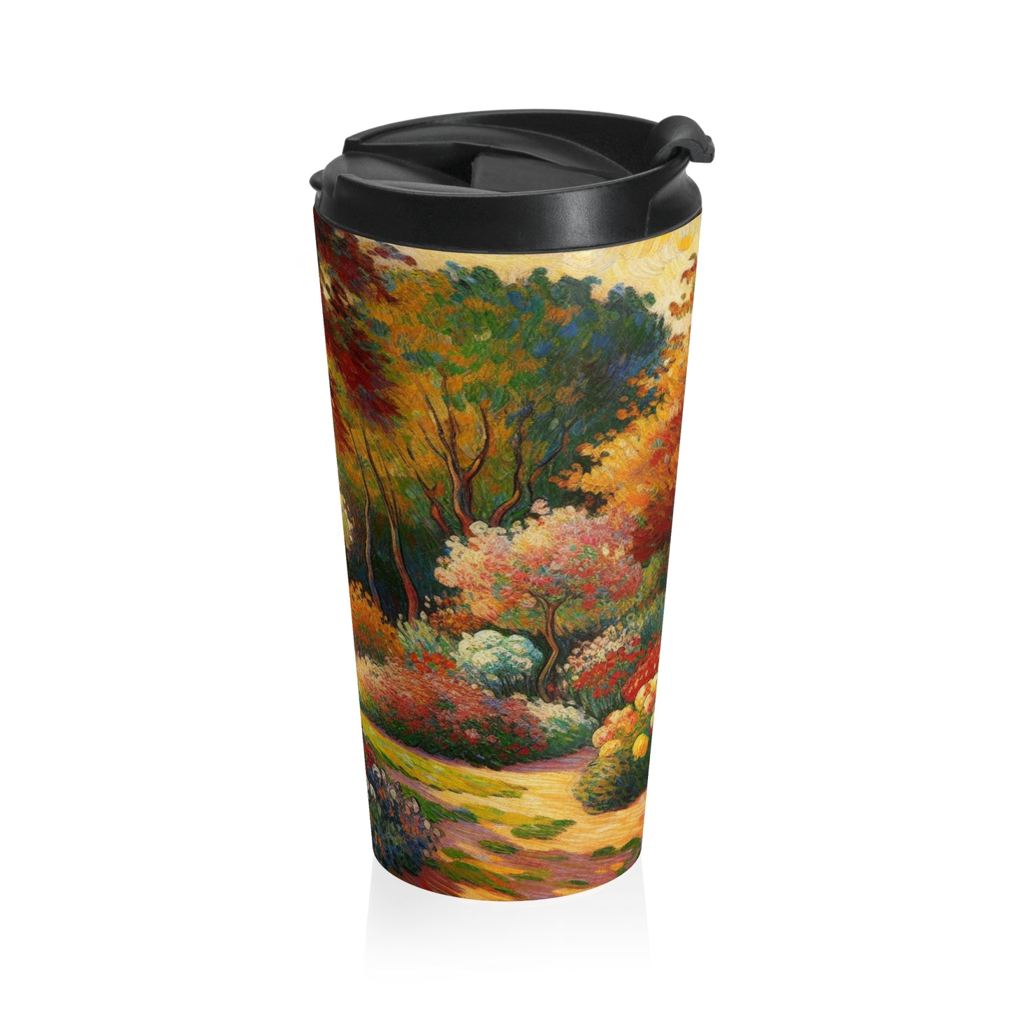 "Fauvist Garden Oasis" - The Alien Tasse de voyage en acier inoxydable style fauvisme