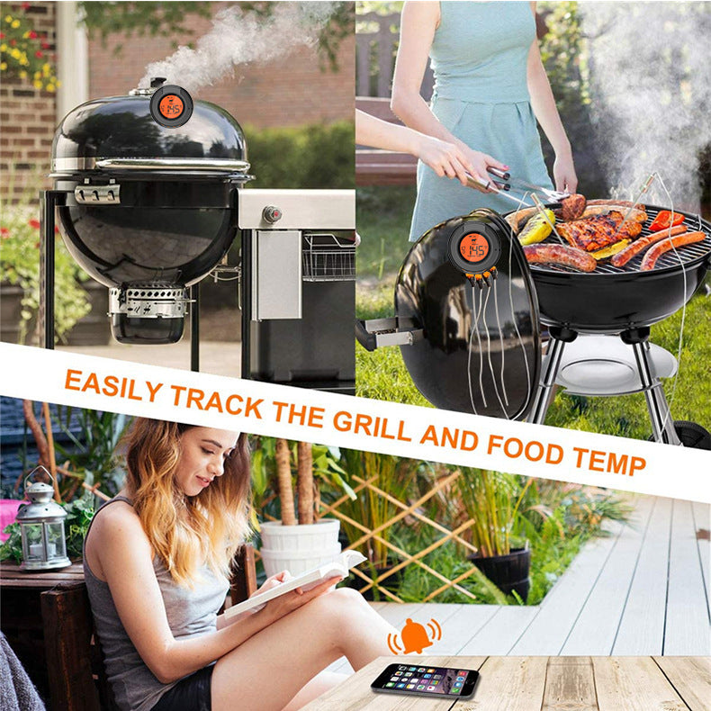 Thermomètre de four à Barbecue sans fil Bluetooth, Double sonde, cuisson électronique numérique pour BBQ