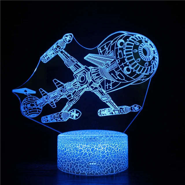 Spaceship Rocket Astronaut Series 3D Table Lamp