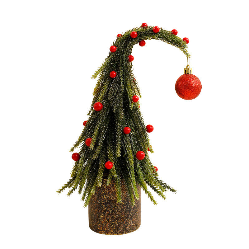 Adornos para árbol de Navidad con cuello torcido, decoración navideña casera