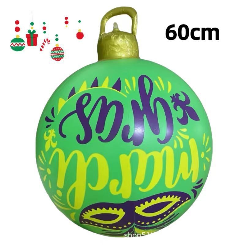 PVC Inflatable 60cm Christmas Ball Ornament Ball Venue Layout Party Atmosphere Ball Courtyard Layout