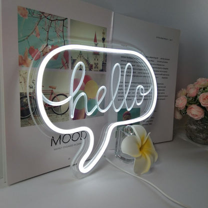 LED Light Small Size Decoration Ambience Christmas Clouds Letter Neon Light