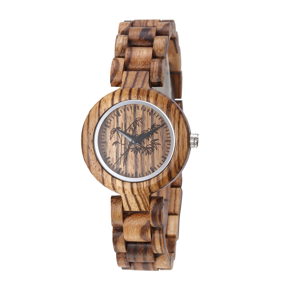 Reloj de cuarzo de moda con personalidad de tendencia de madera