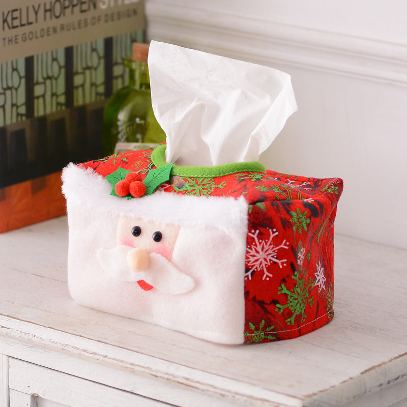 Christmas Decoration Tissue Cover Desktop Decoration Atmosphere Layout