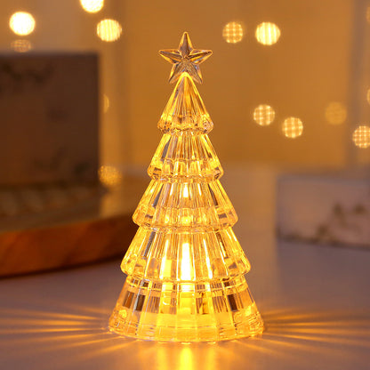 Christmas Decoration Light-emitting Christmas Tree Crystal Small Night Lamp