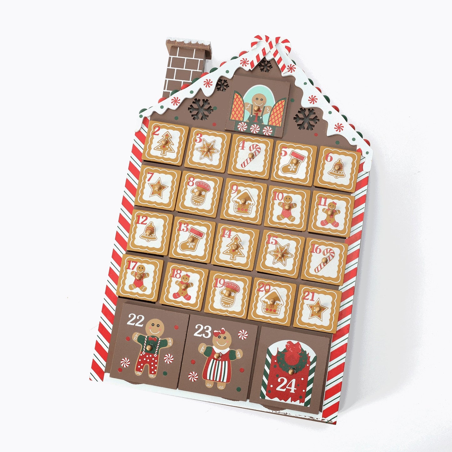 24 Days Wooden Room Countdown Calendar Christmas Decorations