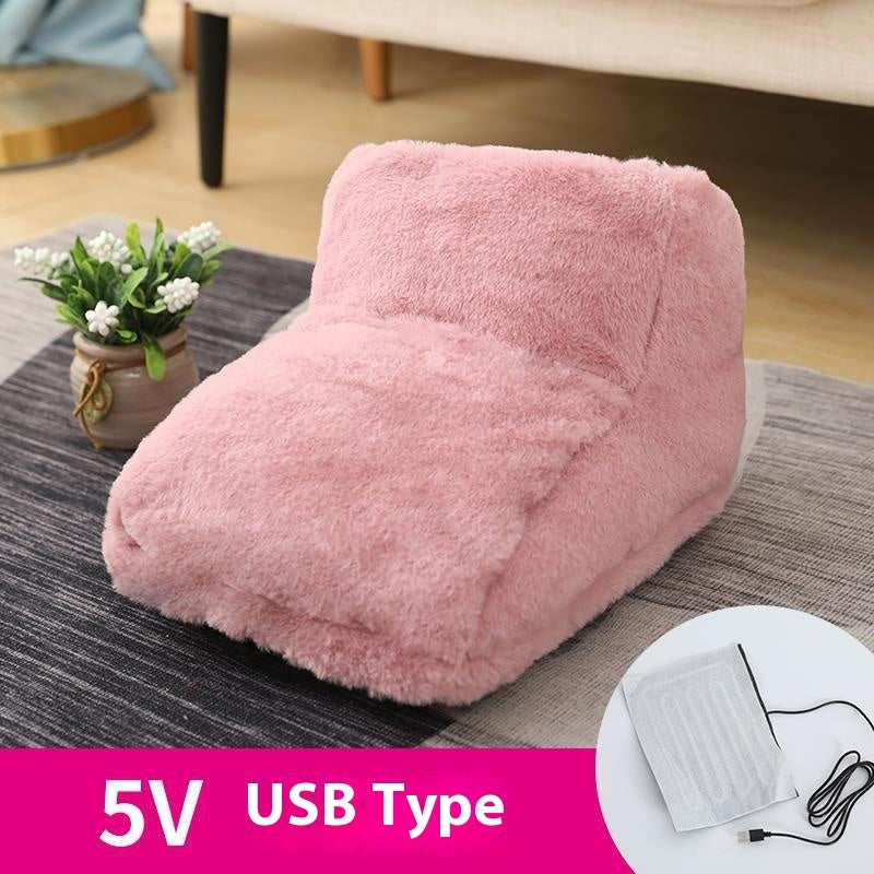 Plug-in High-top Rabbit Fur Hot Water Bag Foot Warmer