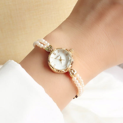 Natural Freshwater Pearl Bracelet Net Red Womens Watch