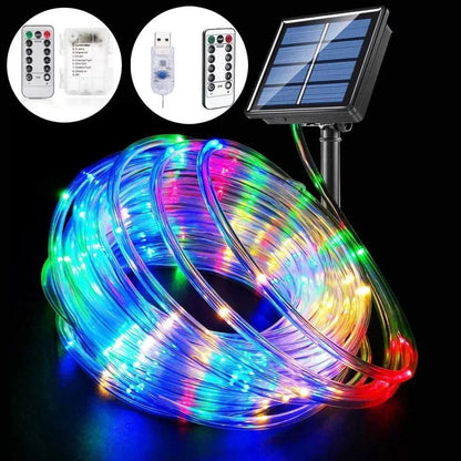 Solar Tube LED Outdoor Decoration Leather Tube Light Strip