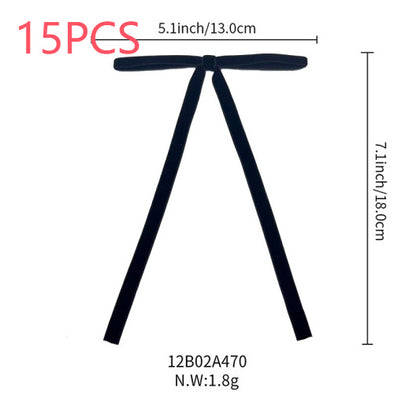 Lot de 12 bandes de velours avec nœud et décoration pour sapin de Noël