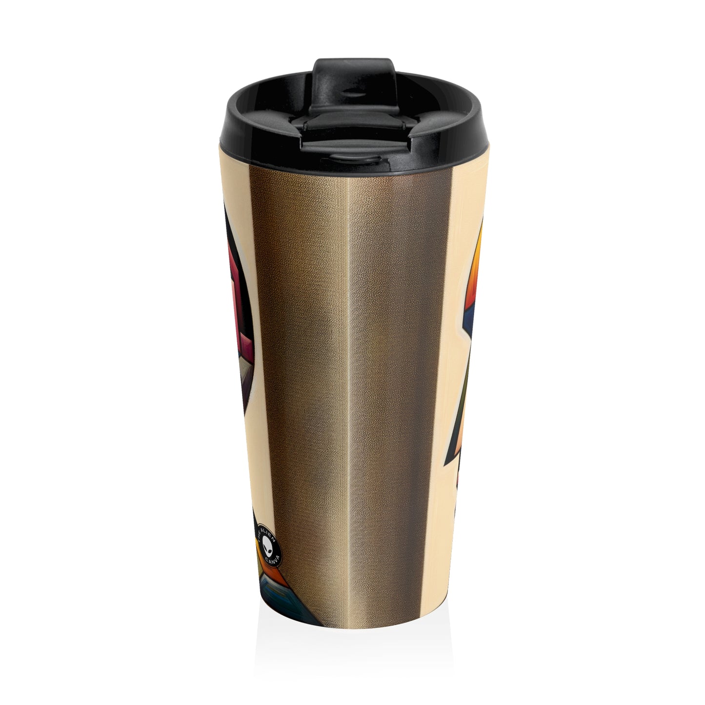 "My Cubist Reflection" - The Alien Stainless Steel Travel Mug Cubism